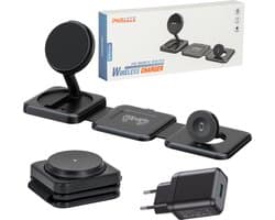 Dockingstation geschikt voor MagSafe oplader - Geschikt voor iPhone, Apple Watch en AirPods Oplaadstation + 18W USB Adapter - Draadloze Oplader - Wireless Charger - Snellader