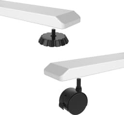 Game bureau Stryn op wielen zit sta elektrisch 120x60x72-117 cm wit en zwart pro.tec — thumbnail 4
