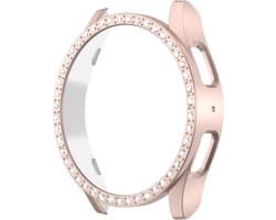 Hard Plastic Diamant Roze Hoesje Geschikt voor Samsung Galaxy Watch 7 44MM