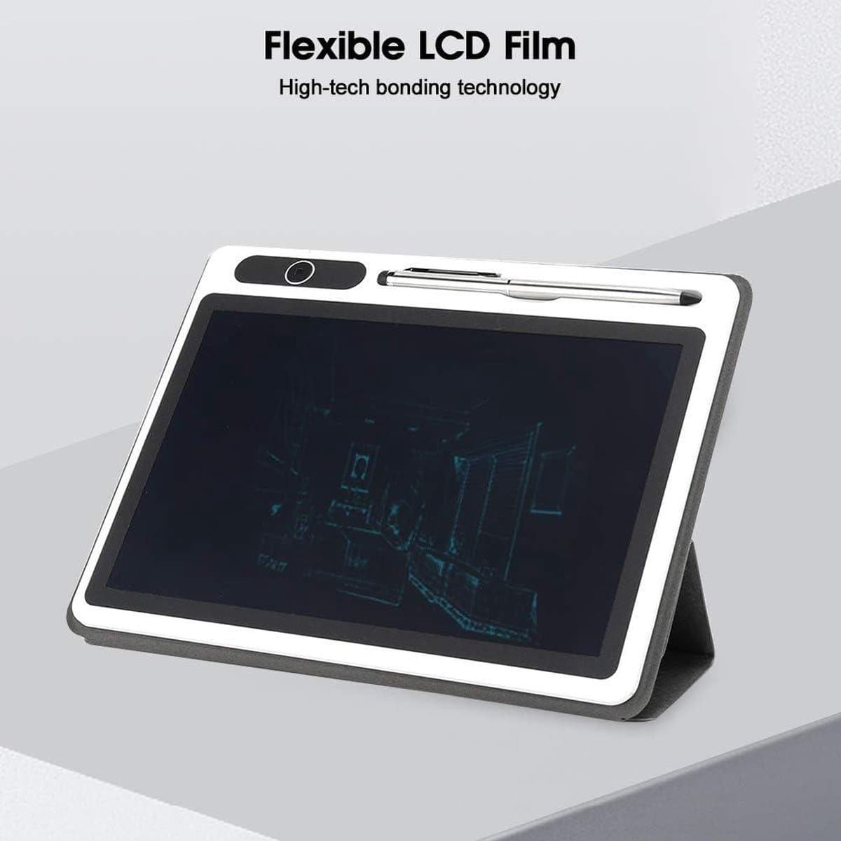 10 inch LCD-tablet tekentablet voor commerciële benodigdheden - Hightech lamineertechnologie - zwart met lederen hoes Digitaal notitieblok — afbeelding 1