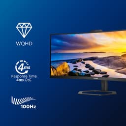 Philips 34E1C5600HE - QHD Curved Ultrawide Monitor - Webcam - Windows Hello - USB-C 65w - USB hub - 34 inch — thumbnail 3