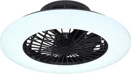 Globo Moderne LED Ventilatoren Travo 1 Lichtpunt Wit/Zwart Kunststof Slaapkamer Dimbaar Diameter 52cm — thumbnail 1