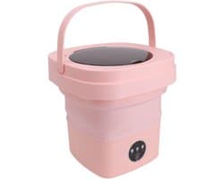 Opvouwbare Automatische Wascentrifuge - Draagbare Mini Wasmachine 6.5L - Voor Ondergoed en Babykleding - Slaapzaal en Camperreizen - Roze - Mini wasmachine