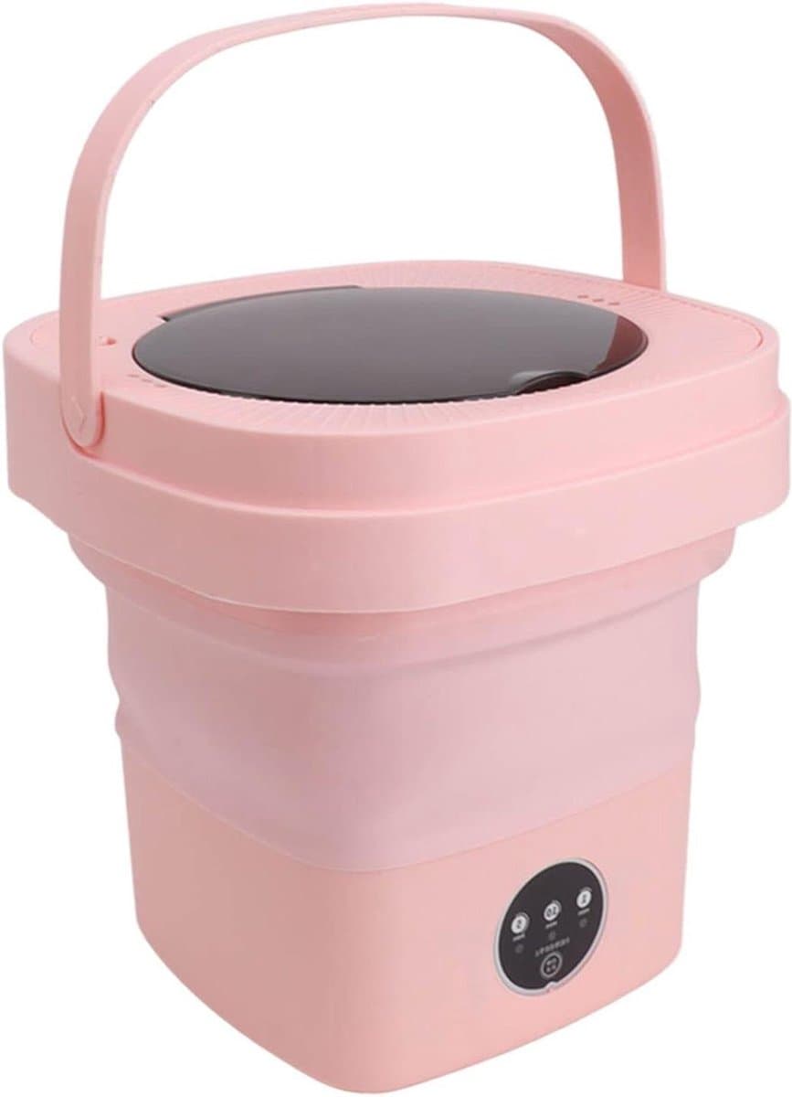 Opvouwbare Automatische Wascentrifuge - Draagbare Mini Wasmachine 6.5L - Voor Ondergoed en Babykleding - Slaapzaal en Camperreizen - Roze - Mini wasmachine — afbeelding 1