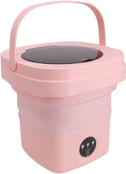 Opvouwbare Automatische Wascentrifuge - Draagbare Mini Wasmachine 6.5L - Voor Ondergoed en Babykleding - Slaapzaal en Camperreizen - Roze - Mini wasmachine — thumbnail 1