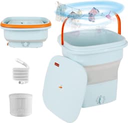 Opvouwbare mini-wasmachine met centrifuge 425 kg/115 l blauw licht sterilisatie - Draagbare wasmachine 220 V - Mini wasmachine — thumbnail 1