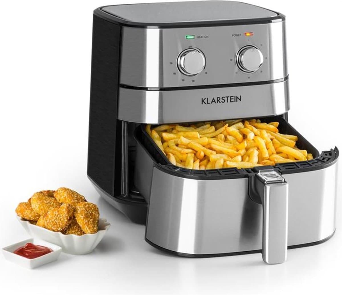AeroVital heteluchtfriteuse 1700W 5,4 liter timer rvs zilver — afbeelding 1