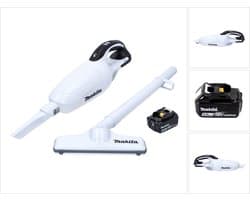 Makita DCL 181 FM1W Snoerloze stofzuiger 18 V Wit + 1x accu 4.0 Ah - zonder lader