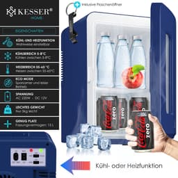 KESSER® Tafelmodel Koelkast 15 Liter AC DC 220-240V en 12V - Mini Koelkast Vrijstaand met Verwarmingsfunctie - Koelbox ideaal voor Auto en camperen - — thumbnail 15