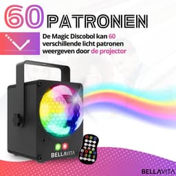 BELLAVITA ® Discolamp - Magic - Discobal - Disco - Discolamp kinderen - Party - Feest - Stroboscoop - Party Lights - Disco Lamp - Disco Laser - DJ set — thumbnail 2