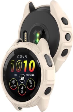 TPU Hoesje Geschikt voor de Garmin Forerunner 265 - Sterk Materiaal - Beige — thumbnail 3