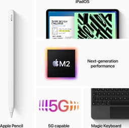 Apple iPad Pro (2022) - 12.9 inch - WiFi + 5G - 128GB - Spacegrijs - 6e generatie — thumbnail 5