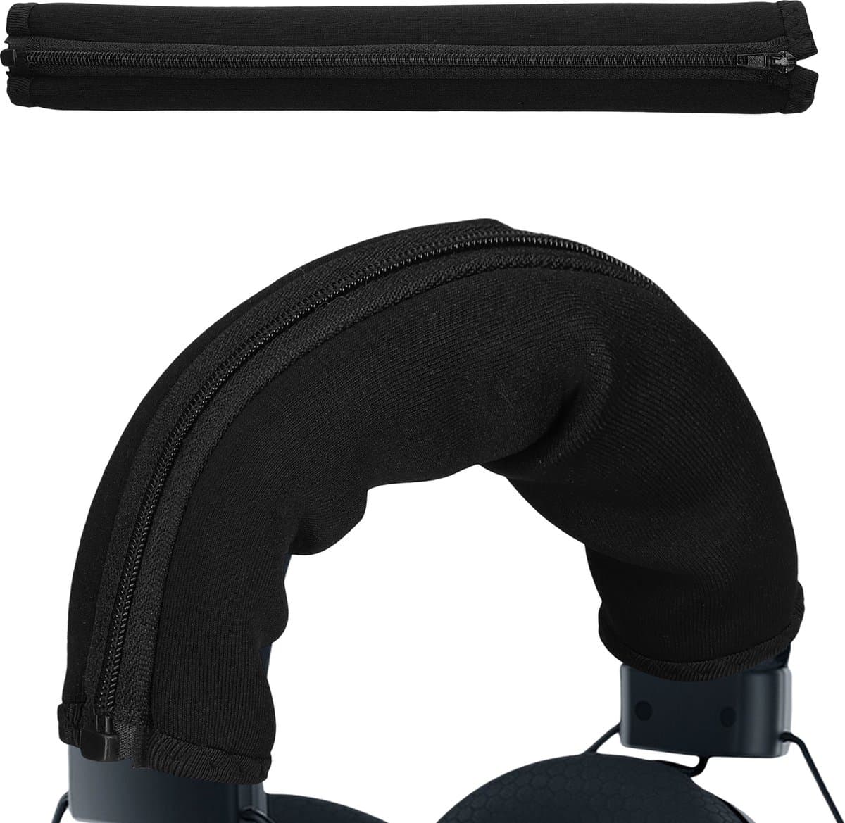 kwmobile cover voor koptelefoon hoofdband - geschikt voor Razer BlackShark V2 X / V2Pro / V2 SE - Koptelefoon band hoes van neopreen - In zwart — afbeelding 1