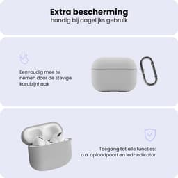 Siliconen Case voor Apple AirPods Pro en Pro 2 – Schokabsorberende Beschermhoes met Clip – Val- en Krasbestendig – Zacht Silicone Hoesje – Ondersteunt Draadloos Opladen – Perfecte Pasvorm – Stijlvol en Duurzaam – Lichtroze — thumbnail 2