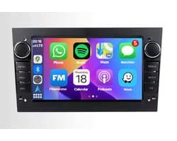 Autoradio 1/32GB met smart Carplay en Android auto | Geschikt voor Opel Astra H, Corsa D, Vectra C, Combo, Zafira, Meriva, Vivaro, Tigra 2001-2013 | Radio scherm met Navigatie | 2001 2002 2003 2004 2005 2006 2007 2008 2009 2010 2011 2012 | Zwart