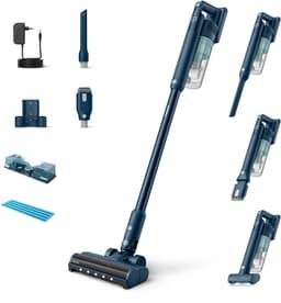 Philips Steelstofzuiger met Dweilfunctie XC5041/01 Aqua - Draadloos en Zonder Zak - Zuigmond met LED Verlichting - Kruimeldief - Batterijduur tot 60 min - Lichtgewicht - Blauw — thumbnail 1