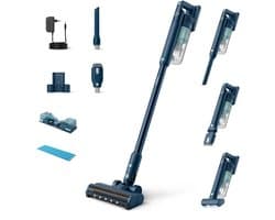 Philips Steelstofzuiger met Dweilfunctie XC5041/01 Aqua - Draadloos en Zonder Zak - Zuigmond met LED Verlichting - Kruimeldief - Batterijduur tot 60 min - Lichtgewicht - Blauw