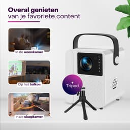 Boscer T2 PRO Android Beamer – Draagbare Mini Projector met WiFi 6, Bluetooth, HDMI, Elektrische Focus & Ingebouwde Speaker – Alles-in-één Smart TV Projector HD – Ondersteunt Google PlayStore, Netflix, Videoland, Disney+, YouTube — thumbnail 5