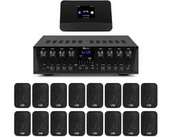 Power Dynamics multiroom geluidsinstallatie - Met 8-zone versterker, 16 speakers en DAB tuner