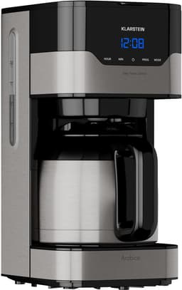 Klarstein 1,2 L Koffiezetapparaat met Thermoskan en Timer, Filterkoffiezetapparaat voor 10 Kopjes, 800 W Grote Filterkoffiemachine, Koffiezetapparaat met RVS Thermoskan - voor Keuken - Touch - Display - Coffee Machine - Koffieautomaat — thumbnail 1
