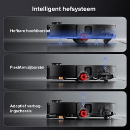 Roborock Saros 10 Robotstofzuiger met Dweil–22000Pa– 7,98 cm Ultradun– Auto Afneembare Mop– AI 3.0 Obstacle Vermijding– Auto Wasmiddeldosering– 80℃Heet water dweilwassing & Dock Zelfreiniging– Zwart– S8 MaxV Ultra Upgrade-versie — thumbnail 5