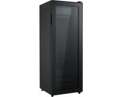 Merax Mini Koelkast met Vriesvak – 128L – Vrijstaand – Voor 94 Blikjes – Geruisloos & Energiezuinig – Zwart – LED Verlichting – R600a Koelmiddel