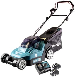 Makita DLM 432 RT2 accu grasmaaier 36 V ( 2x 18 V ) 43 cm borstelloos + 2x accu 5.0 Ah + lader — thumbnail 2