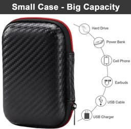 Beschermhoes voor externe harde schijf 11 cm x 8 cm x 4 cm - Draagbare externe SSD reistas organizer zwart — thumbnail 4