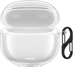 kwmobile Earphones Case for Xiaomi Redmi Buds 6 Lite Case - Clear TPU Silicone Earbuds Cover - Transparent — thumbnail 1