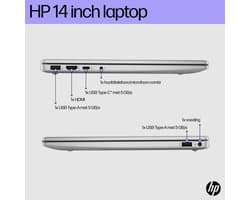 HP Laptop 14-ep0037nd Intel® Core™ i5 i5-1334U 35,6 cm (14") Full HD 8 GB DDR4-SDRAM 512 GB SSD Wi-Fi 6 (802.11ax) Windows 11 Home Zilver