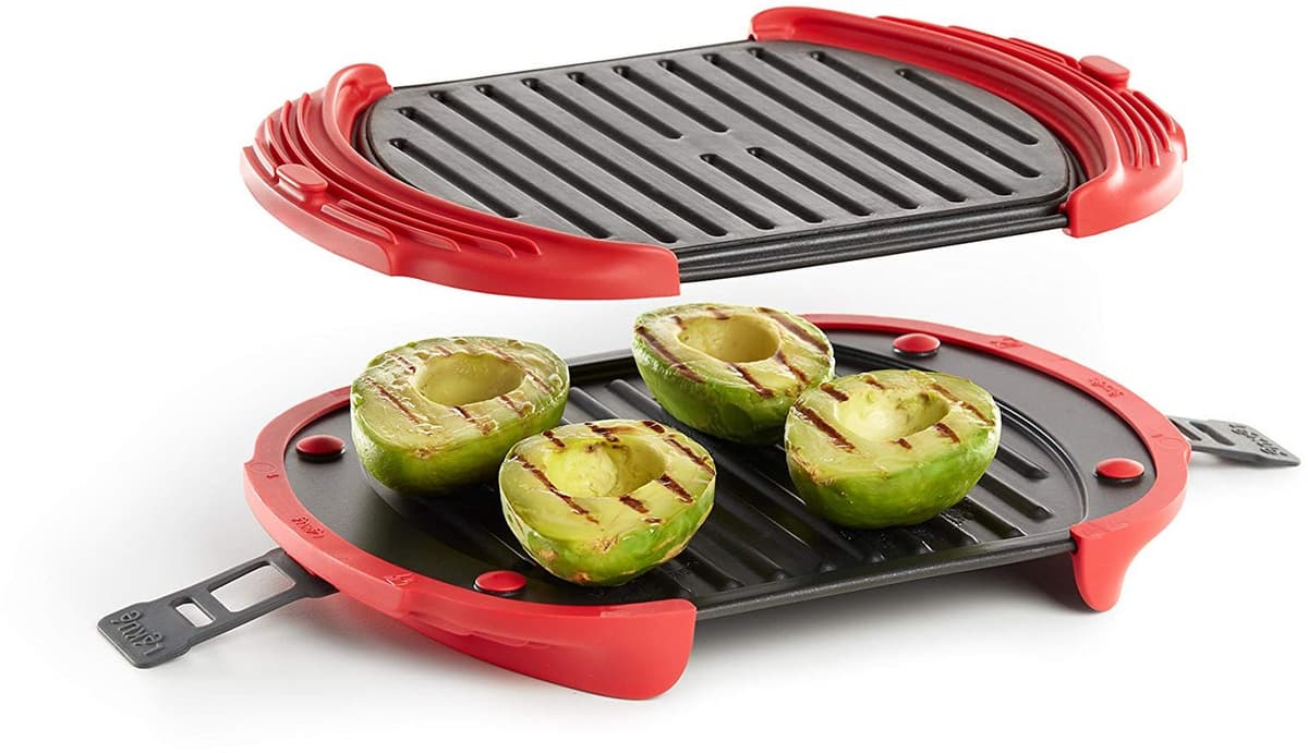 Magnetrongrill - 900 W - Rood/Zwart - XL — afbeelding 1