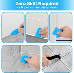 Sealing Gun Silicone Gun Set with Caulking Removal Tool and 2 Silicone Nozzles for Caulking Removal, Bathroom & Shower - ShopVlot — thumbnail 4