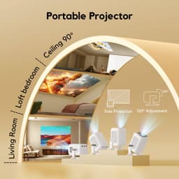 Beamer Draagbaar Native 1080p Wifi 6 - 1920 x 1080 Resolutie - LCD Scherm - Voor Thuisbioscoop - Smart Projector — thumbnail 5