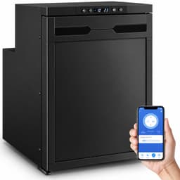 Koel-Vriescombinatie 45 Liter – Compressorkoeling – App-Bediening – Voor Camper, Auto en Boot – Zwart — thumbnail 1
