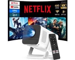 Mini-Projector - X1 Pro - 13,6 x 11,15 x 8,5 cm - Compacte Android 13 Projector met 4K Ondersteuning - Voor Thuisbioscoop en Streaming