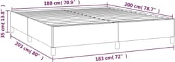 Bedframe zonder matras stof crème 180x200 stoffen ledikant met lattenbodem stevig onderstel slaapkamer meubel — thumbnail 4