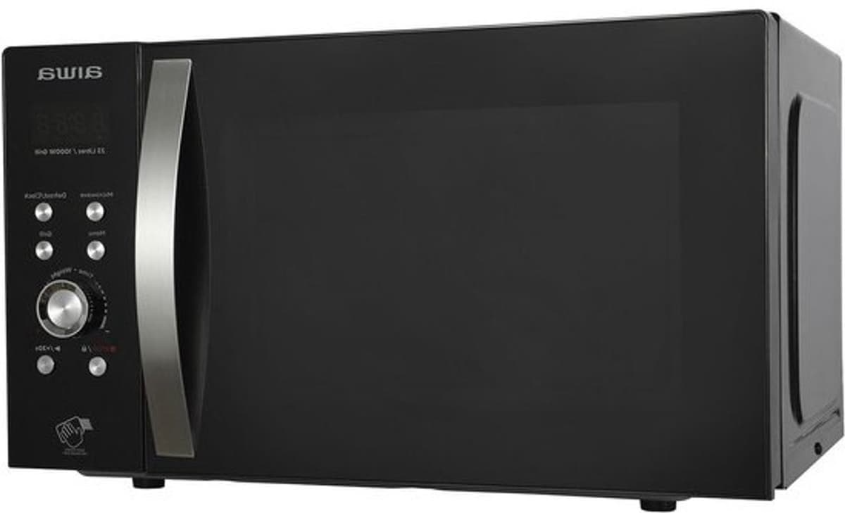 Magnetron met grill - Keukenapparaat - Snel maaltijden bereiden - 5 vermogensniveaus - 23 liter inhoud - Zwart — afbeelding 1