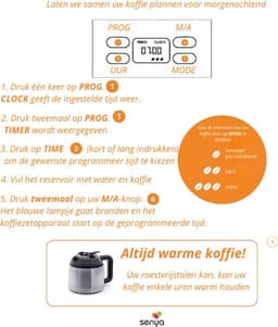 Elektrisch koffiezetapparaat met timer en thermoskan - aromakeuze - functie om koffie warm te houden - 12 l - 800 W — thumbnail 2