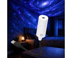 USB-melkwegprojector met twee sterrenhemel projectiekaarten