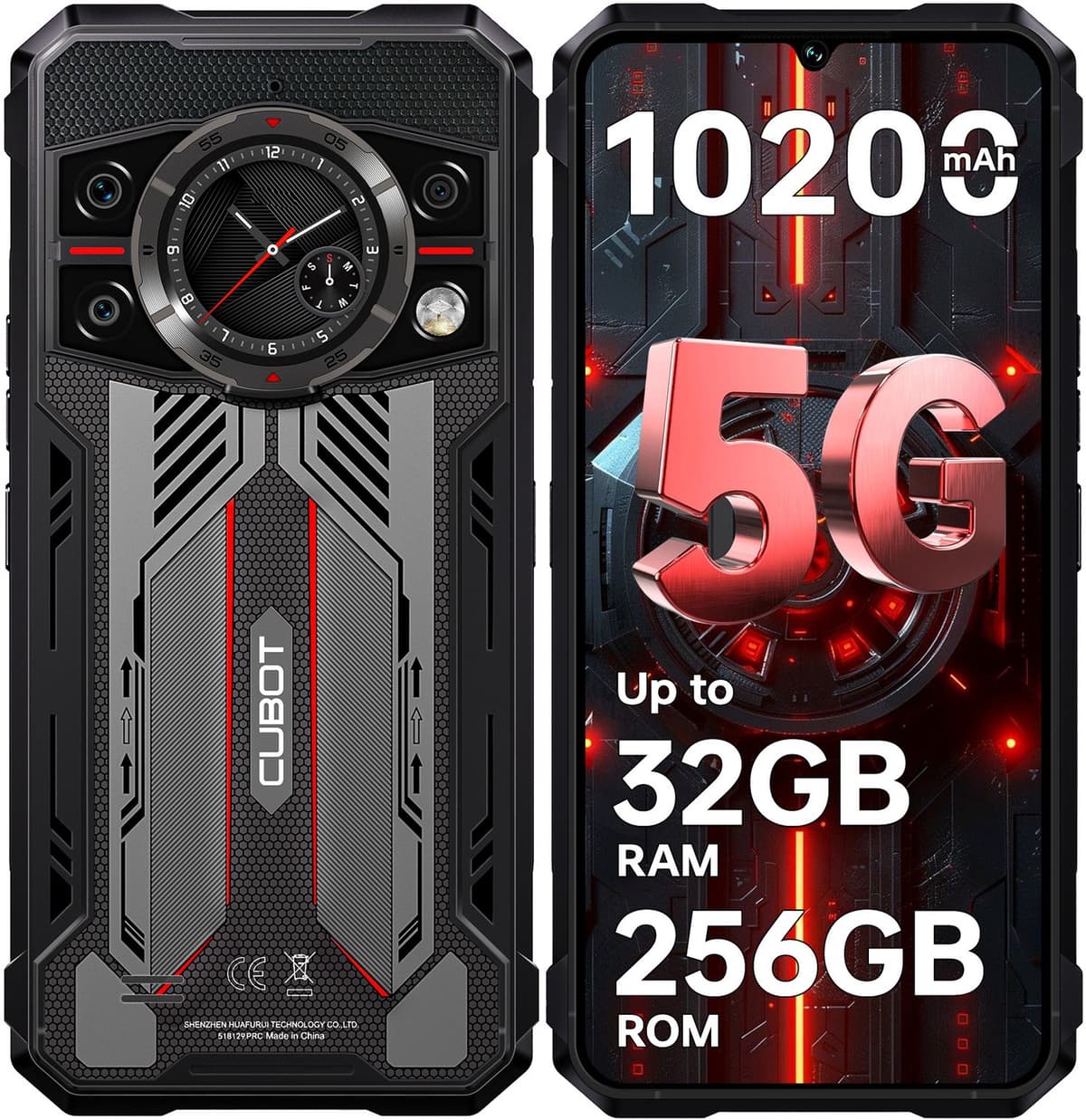 CUBOT KingKong 11 5G outdoor Smartphone 32GB RAM-256GB ROM-6,72"120Hz FHD+ scherm-108MP+Nachtvisie-10200mAh-Android15 — afbeelding 1