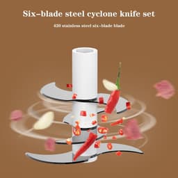 Elektrische mini-uienhakmolen - Elektrische keukenhakmolen 350 ml, USB-oplaadbaar, draadloos, kleine uienhakmolen, geschikt voor uien, fruit, noten, vlees, knoflook — thumbnail 4