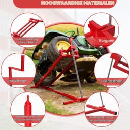 Hefapparaat Grasmaaier 45° - Verstelbare Krikheftafel 400 kg - Ideaal voor Gazontractor - Vemera — thumbnail 4