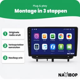Navibop Autoradio geschikt voor Opel Corsa D 2007 t/m 2012 - Draadloos Apple CarPlay & Android Auto - 9 inch touchscreen - Android 15 - 4GB/64GB - Navigatie - Bluetooth - DAB+ ready - 2 din - 2007 2008 2009 2010 2011 2012 — thumbnail 3