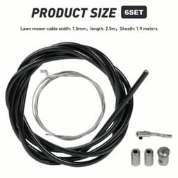 Gaskabel voor grasmaaier, 1,5 mm, met Z-opzetstuk en kabelkas, universele reparatieset voor bosmaaier en helmstok — thumbnail 2