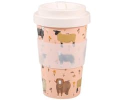 Gerecycled Reiscup van 400ml, Magnetron- en Vaatwasserbestendig