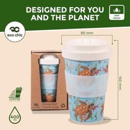 Gerecycled Reiscup van 400ml, Magnetron- en Vaatwasserbestendig — thumbnail 4
