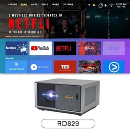 Everycom - RD829 - Beamer - Projector Beamer - Mini Meamer - 1920x1080dpi - Automatische focus - 5G - met WiFi - 12000lumens — thumbnail 3