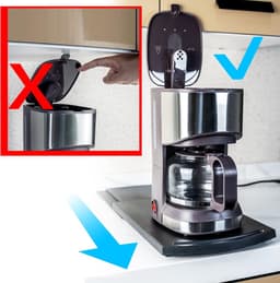 Keukenapparatuur Verplaatsbare Lade - Handige Uitrekbare Schuiflade - Keukenapparatuur Aanrechtblad Opbergaccessoires - Keukengereedschap Accessoires - Voor Koffiezetapparaat, Airfryer, Broodrooster, Blender — thumbnail 6