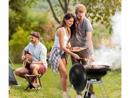 Ronde Houtskool Barbecue met Deksel & Wieltjes – Vergrendelbaar & Draagbaar! bbq grill - barbecues - barbecue accessoires - barbecue houtskool - barbecue hoes - 51819 — thumbnail 5