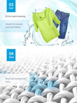 Soroh® - Mini Wasmachine - 2kg Wascapaciteit - Camping Wasmachine en Vaatwasser - Mini Wasmachine met Centrifuge - Kleine Wasmachine - Kleine Vaatwassers - Handwasmachine - Voor Kleine Was — thumbnail 5